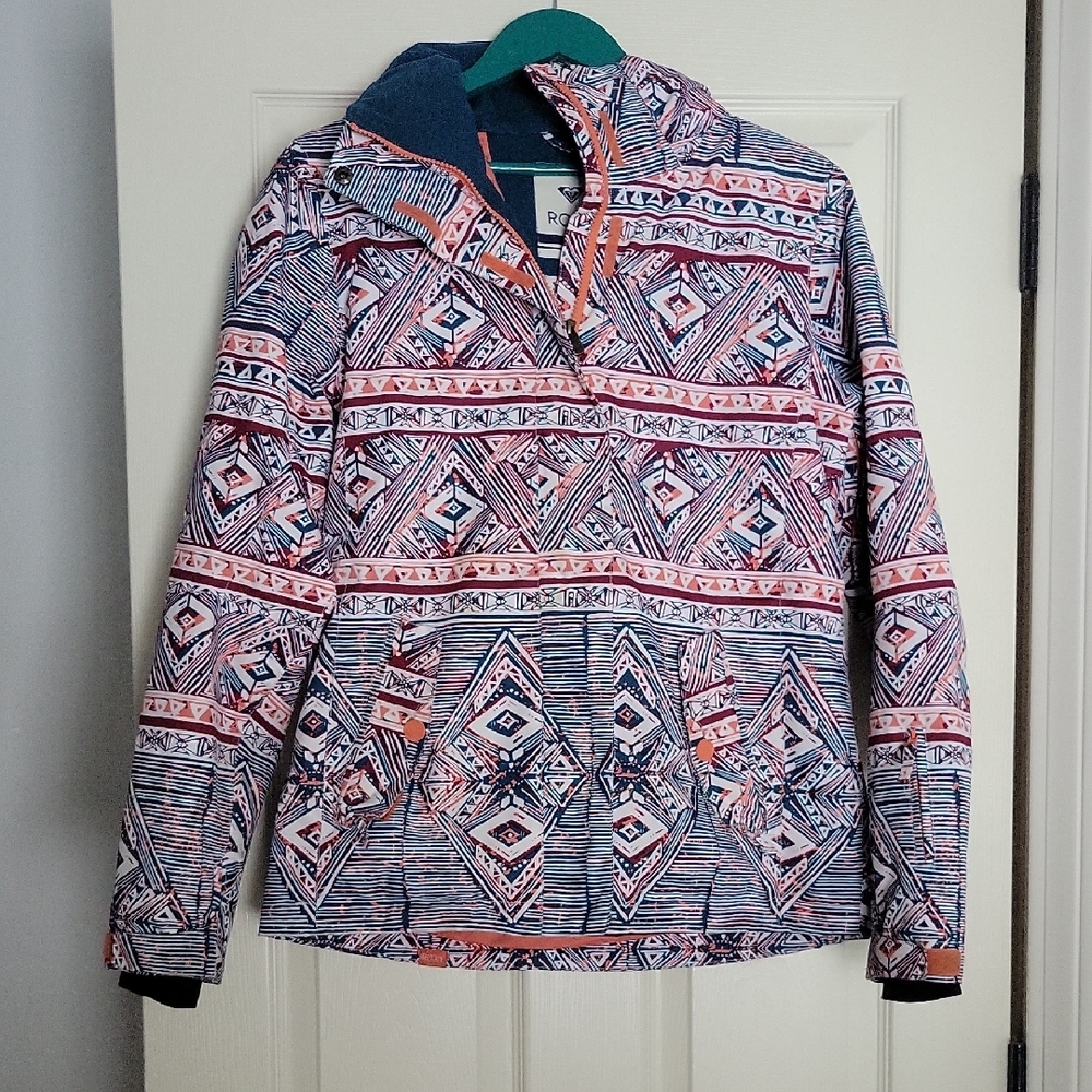 Roxy Multicolor Patterned Ski Jacket - image 1